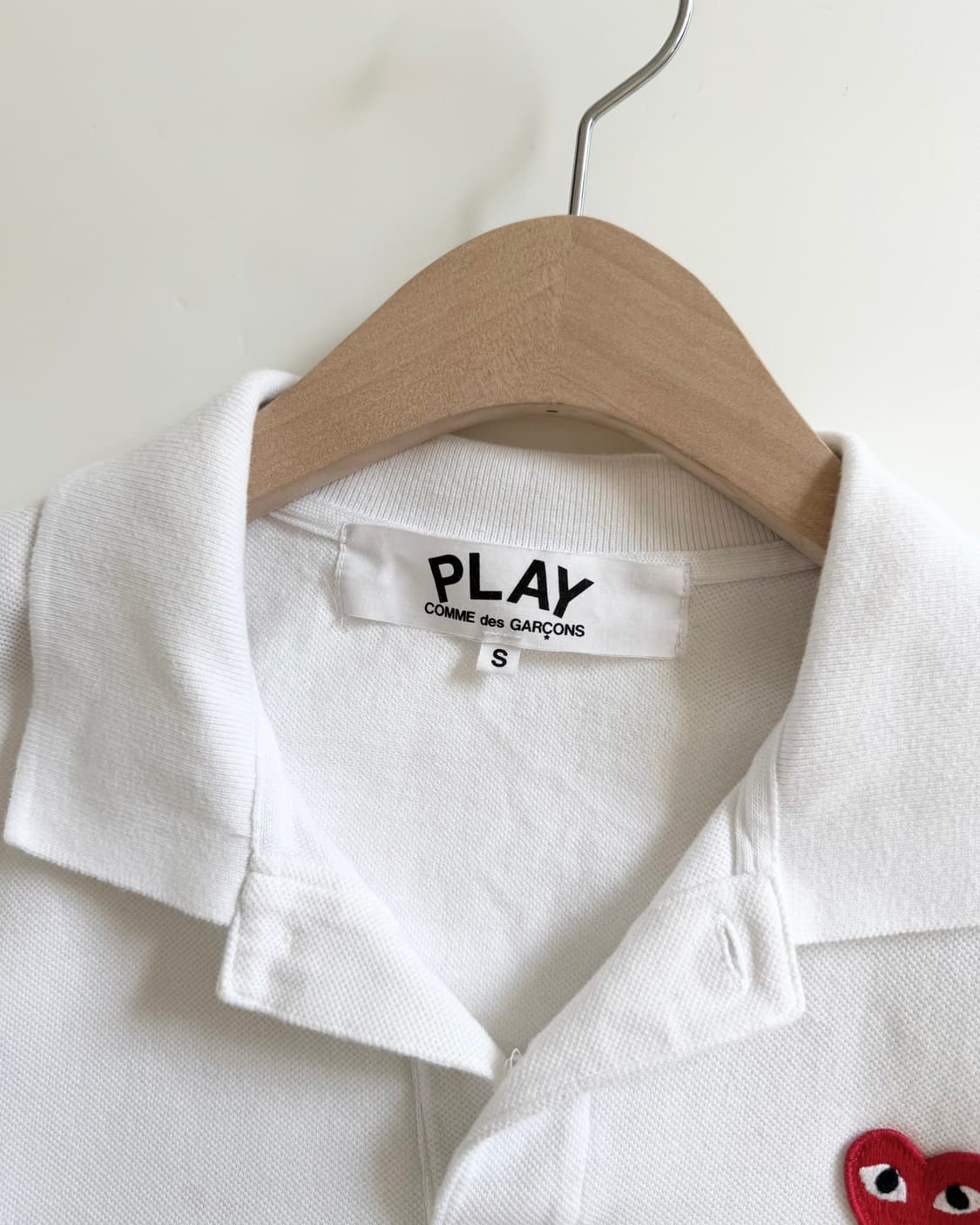 COMMEdesGARCONS꼼데가르송 레드와펜 화이트컬러 PK카라티셔츠 상품이미지5