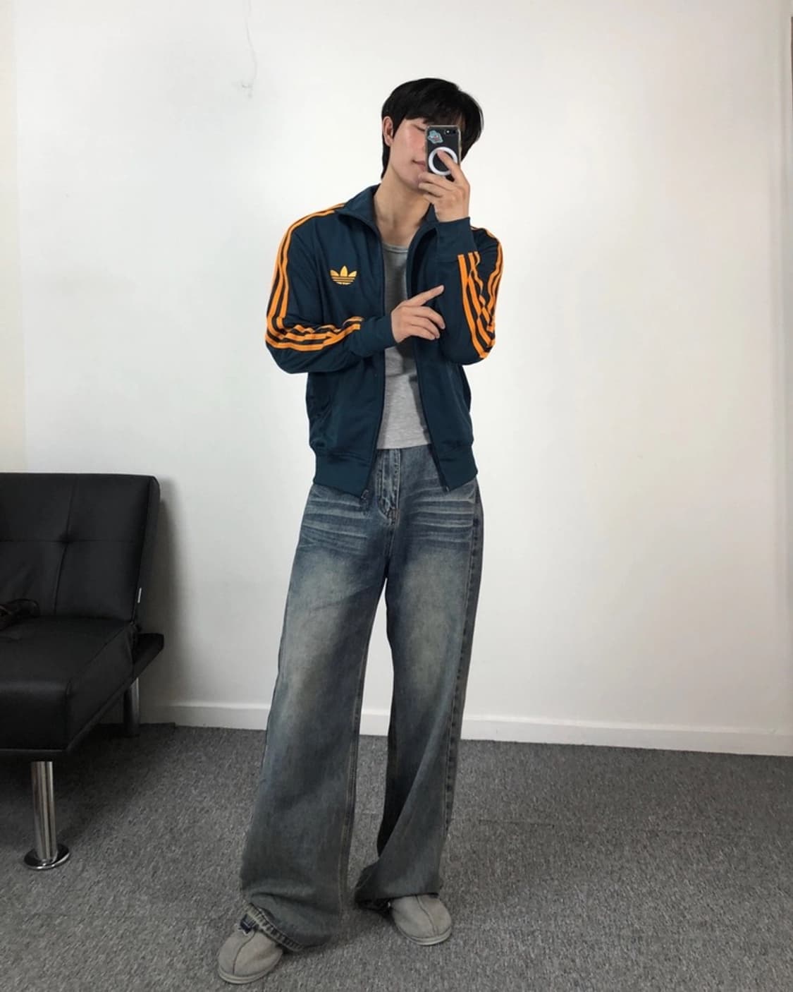 아디다스 코르티스 성현 져지 파이어버드 네이비 집업 상품이미지3
