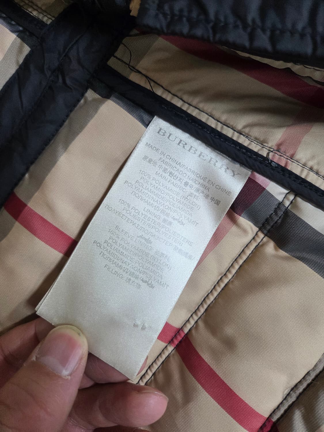 버버리 브릿 여성 레더 경량패딩 자켓 xl 상품이미지5