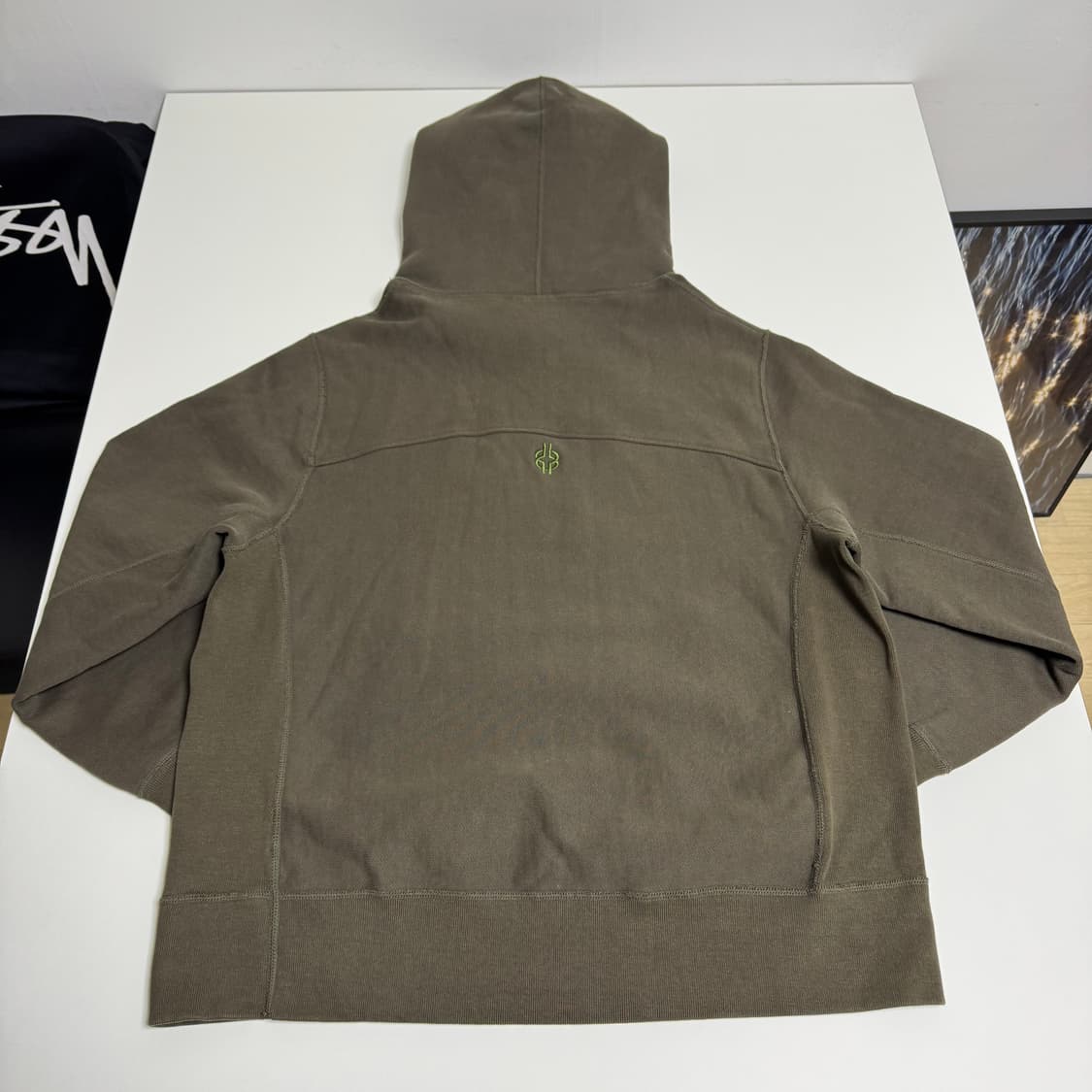 Oxia House 카키색 후드티 S 상품이미지8