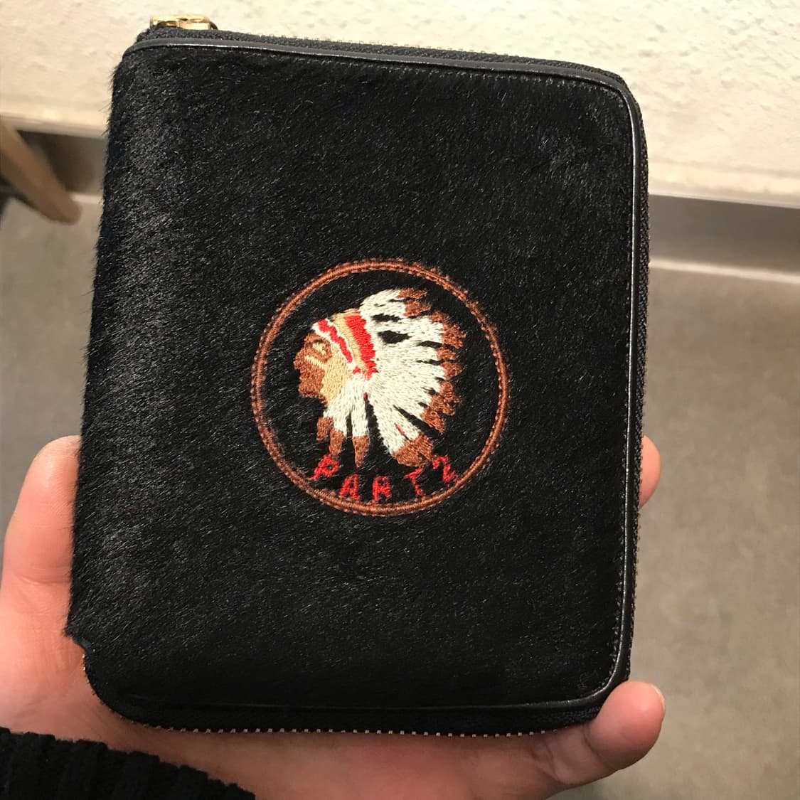 80-90s 재팬 준코 시마다 인디언 자수 part 2 송치가죽 지갑 상품이미지3
