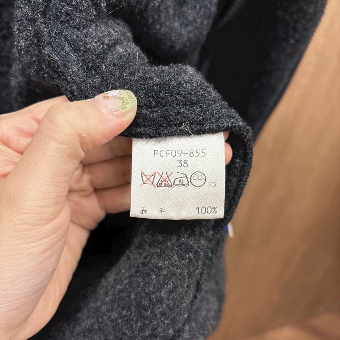 버버리 블루 라벨 후드넥 플리스 집업 로고 탭 디테일 레귤러핏 차콜 상품이미지8