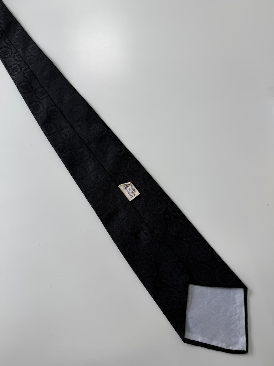 블랙 패턴 실크 넥타이 9cm 상품이미지3