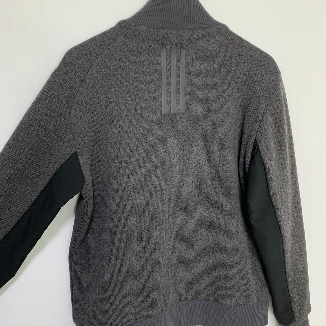 아디다스 빈티지 니트 집업 져지 바람막이 차콜 L 상품이미지8
