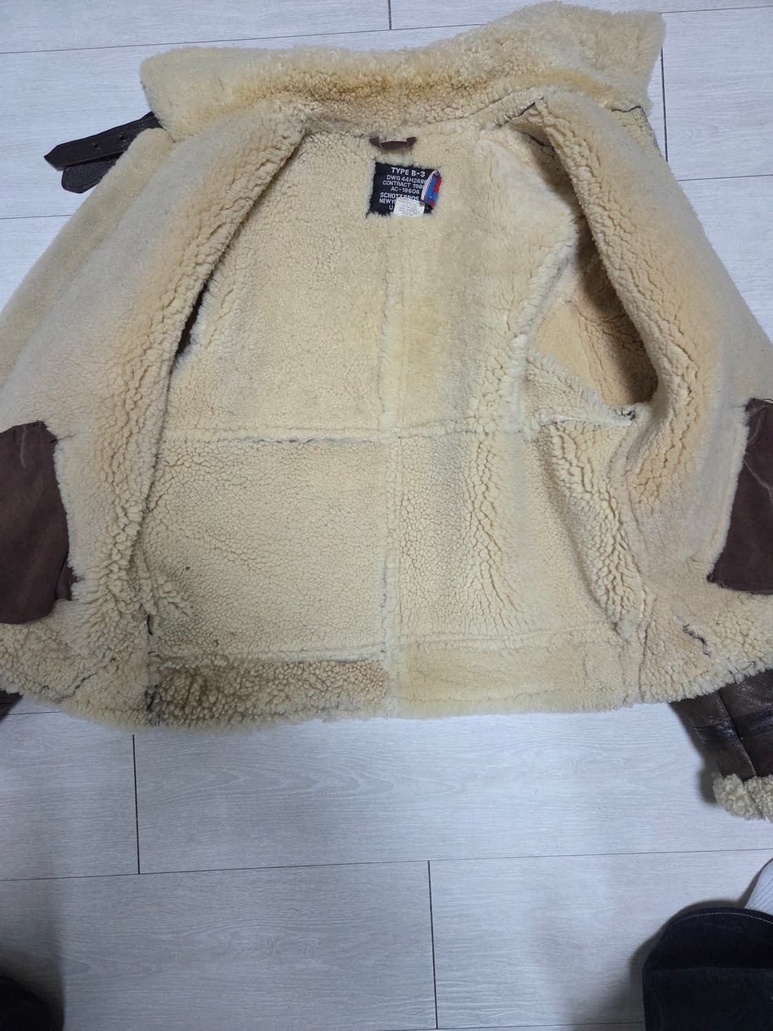 쇼트 b-3 빈티지 무스탕 상품이미지3