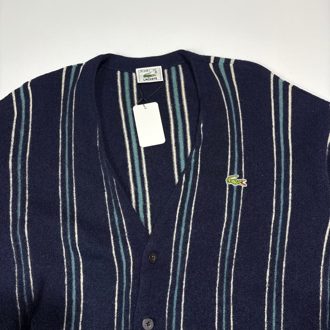 라코스테 네이비 스트라이프 가디건 상품이미지3