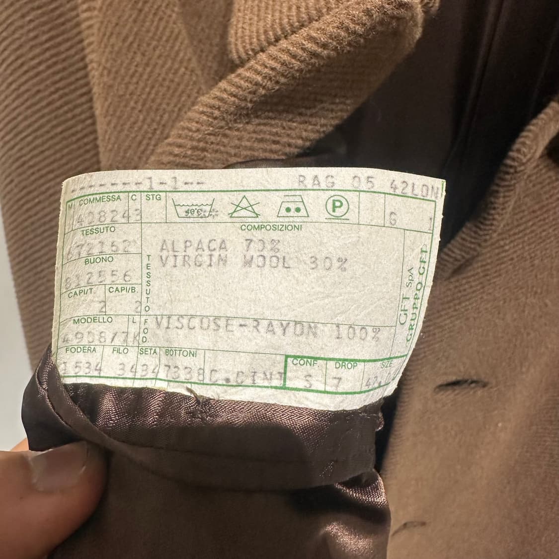 조르지오 아르마니 알파카 헤비 발마칸 코트 상품이미지6