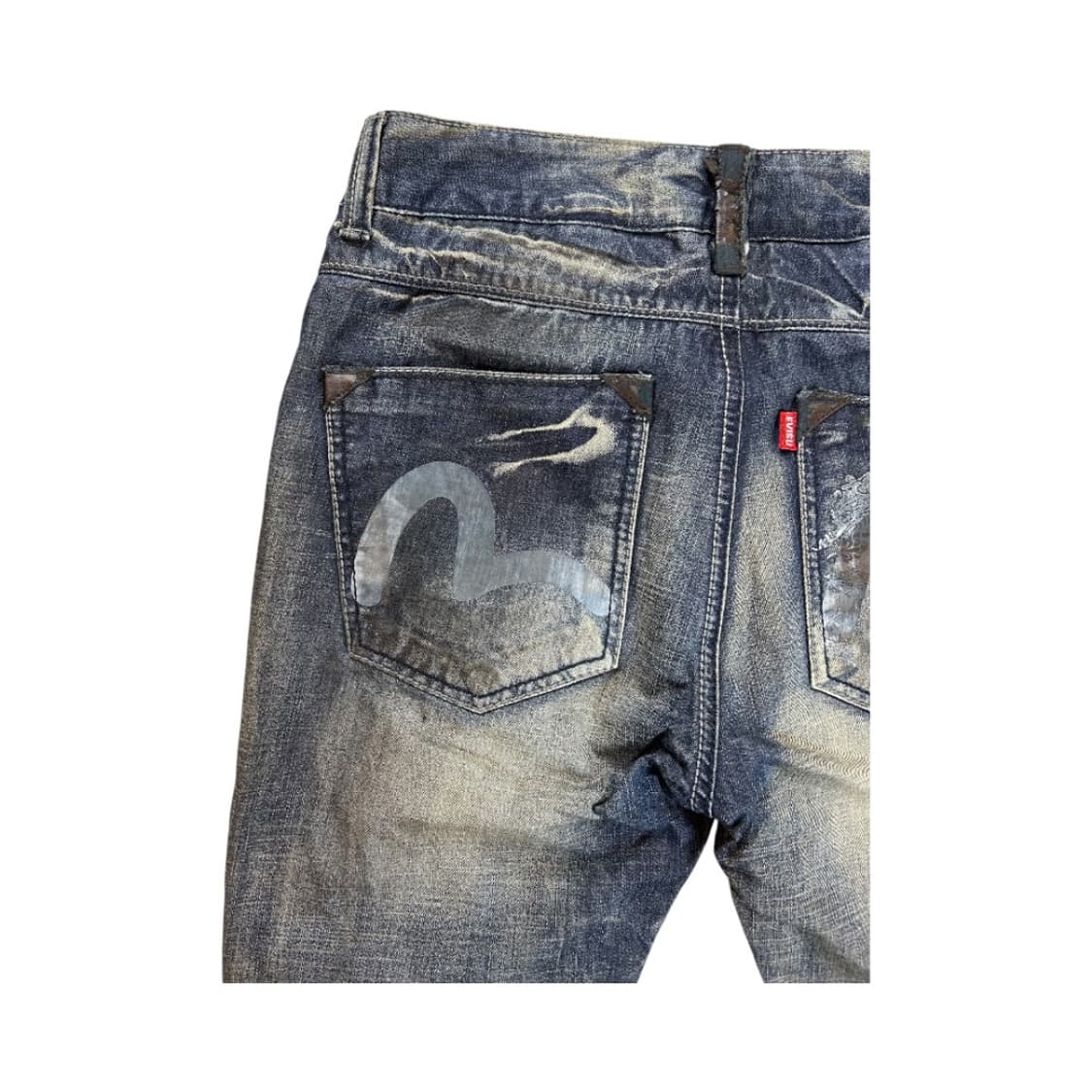 (M) 에비수 인디고 빅갈매기 동양화 포인트 워싱 데님팬츠 BD-012 상품이미지4