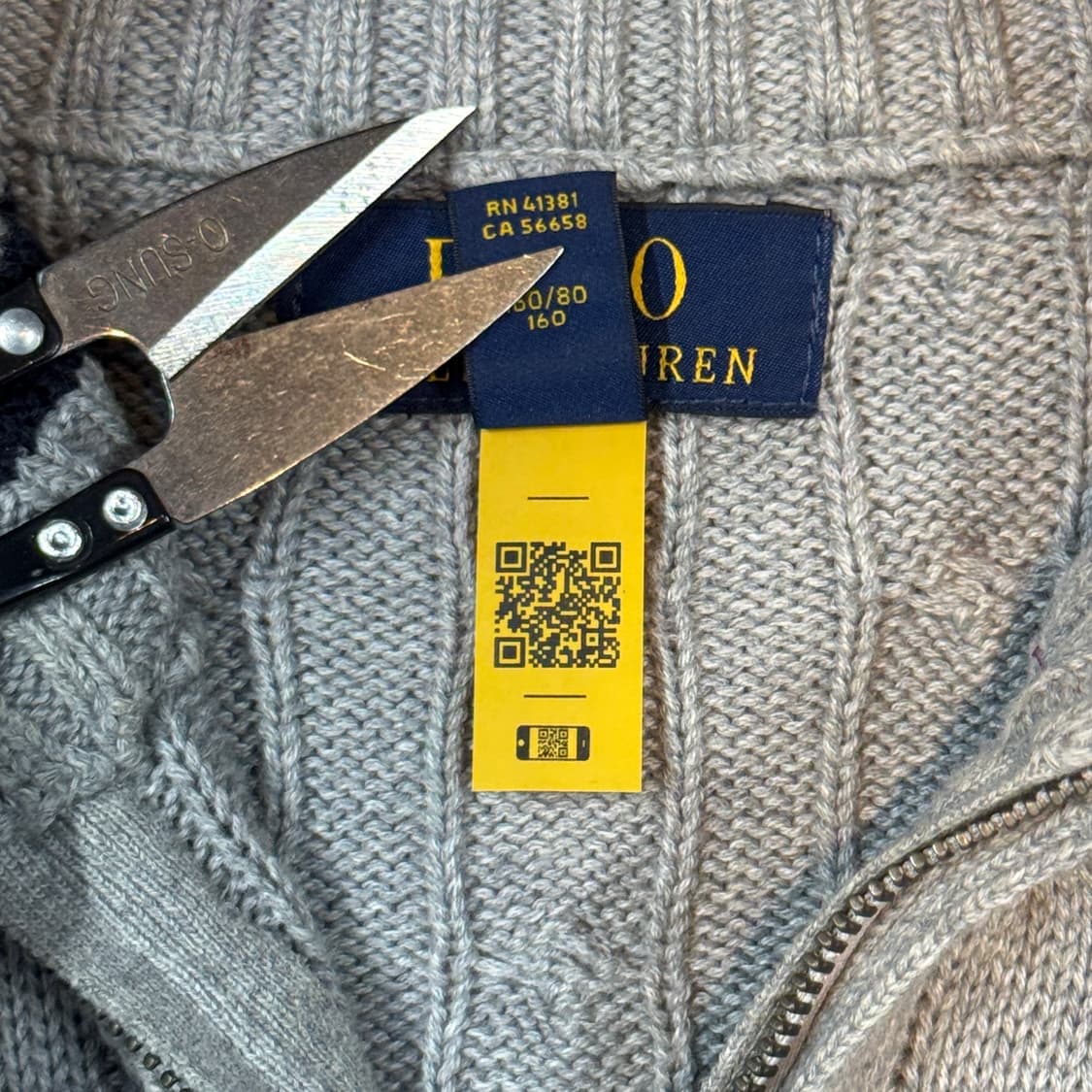 여M) 폴로 랄프로렌 케이블 니트 반집업 풀오버 그레이 상품이미지7