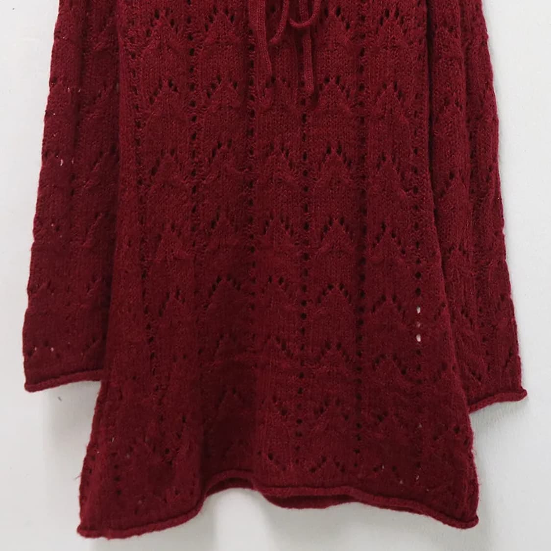 FELISSIMO 발레코어 니트 펀칭 원피스 62396 상품이미지4