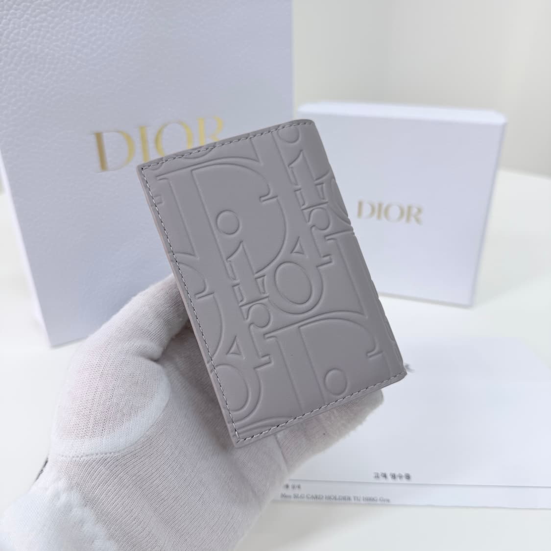 [미사용/선물가능] 디올 그래비티 레더 오거나이저 카드지갑 트리아농 상품이미지3