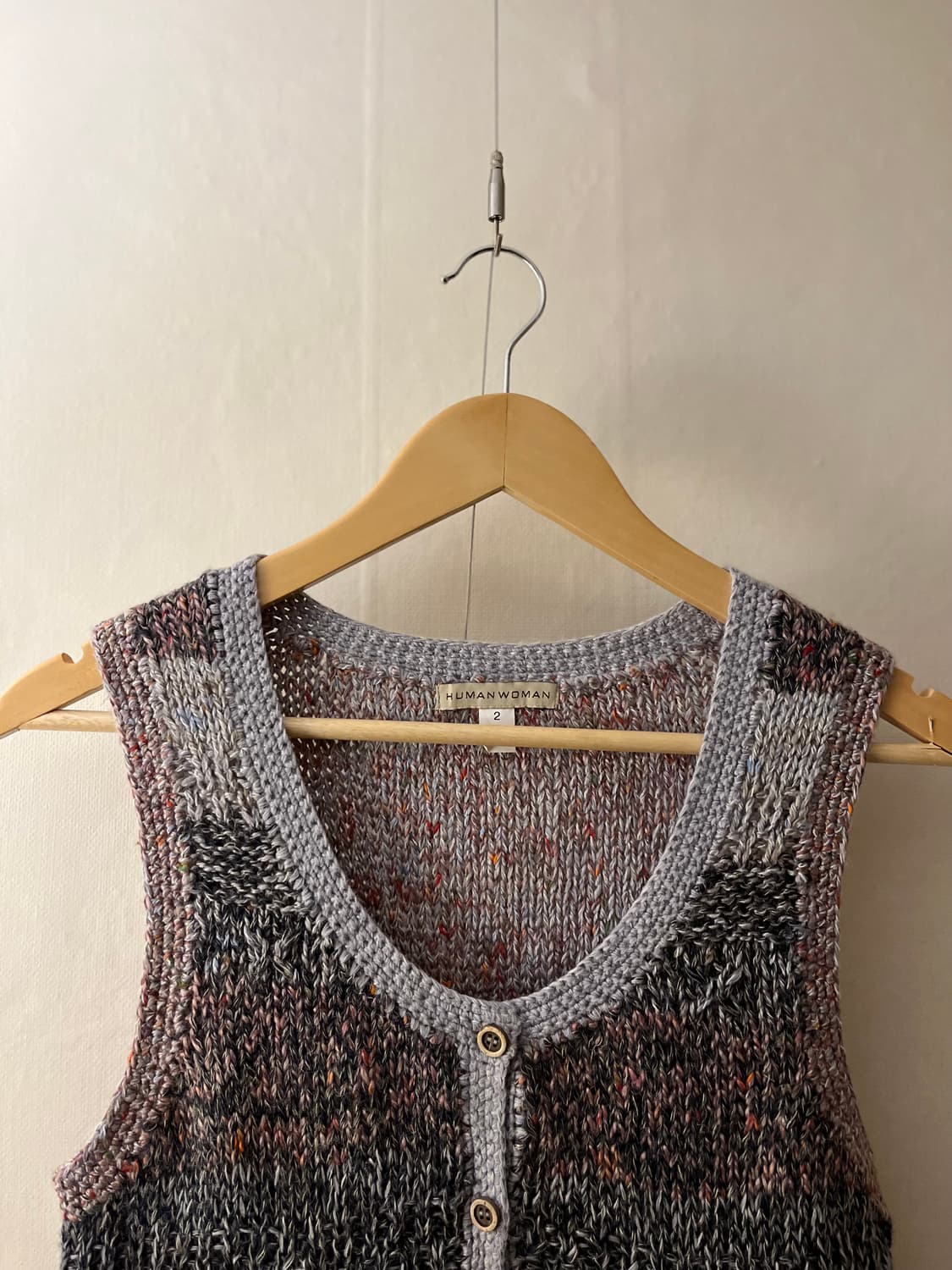 휴먼 우먼 니트 조끼 상품이미지2