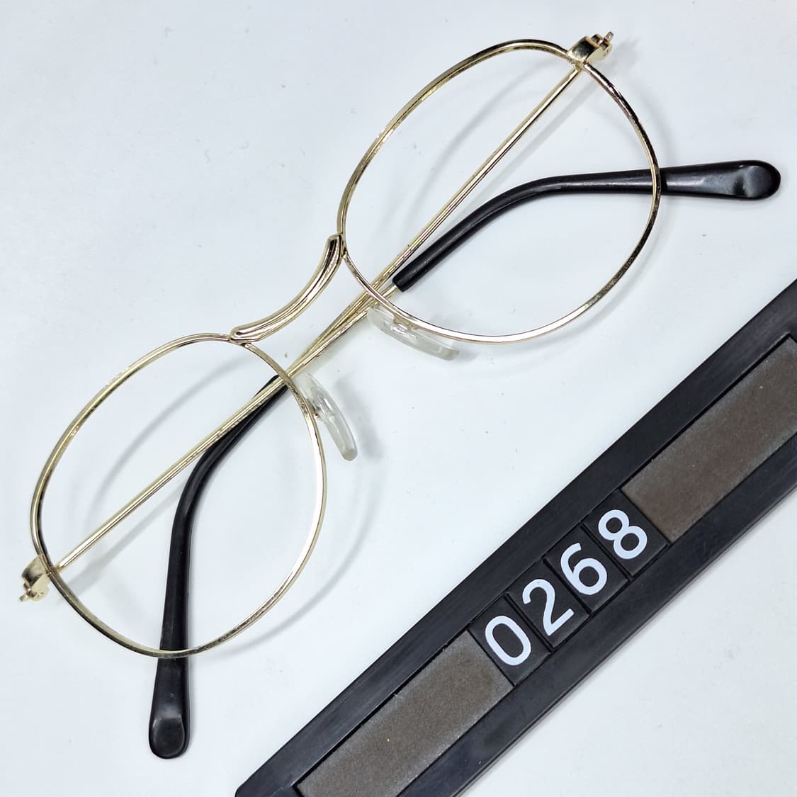 80s 일본 빈티지 소프트 스퀘어 메탈 안경테 128mm 클래식 레트로  상품이미지1