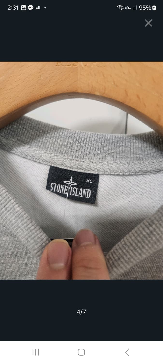 스톤아일랜드 그레이맨투맨.   L/XL 상품이미지4