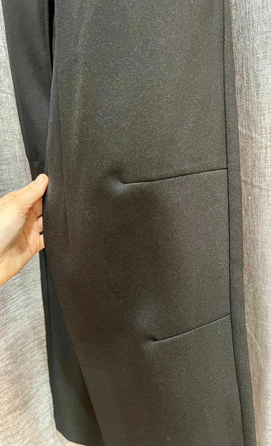 LOVE YOU MORE/ 도매택 절개세미와이드 슬랙스 블랙 /S 상품이미지7