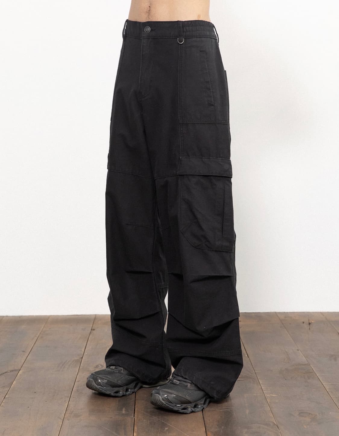 [2] 비긴202 모듈러 카고 팬츠 - 블랙 상품이미지1