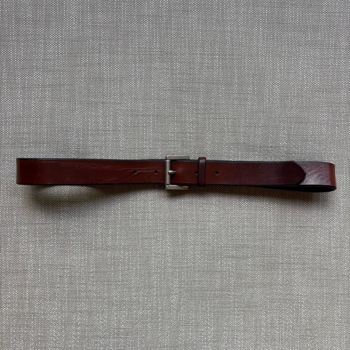 (31) 90s USA 에디바우어 브라운 레더 솔리드 브라스 버클 벨트 상품이미지2