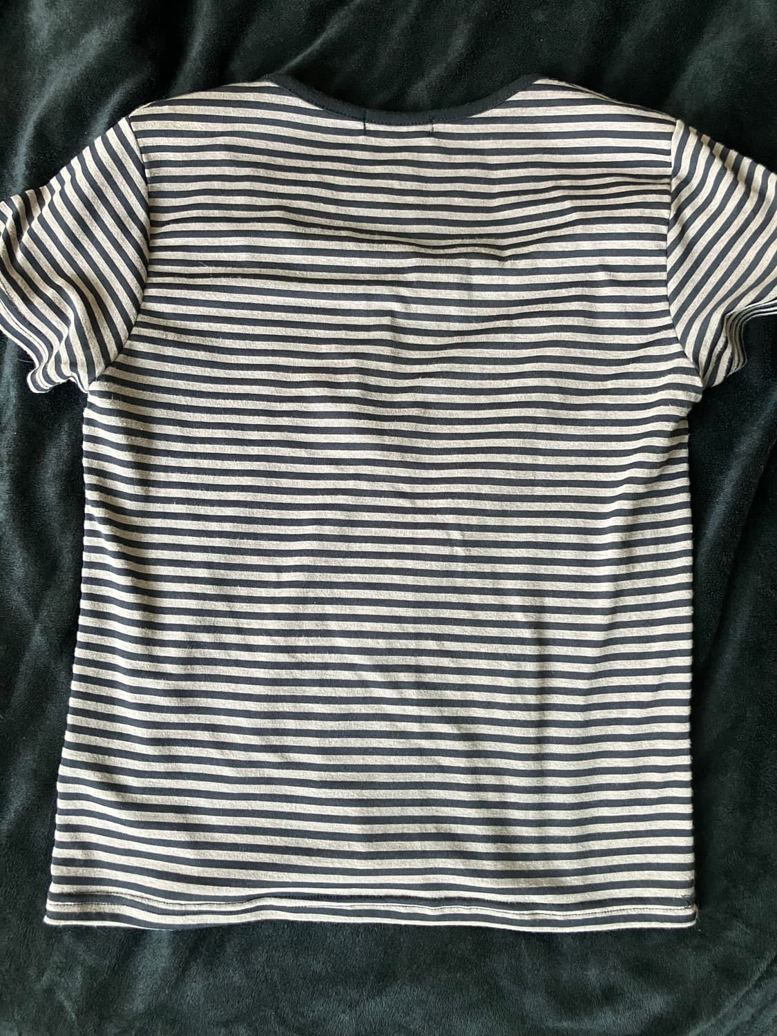 애즈온 CANDY STRIPE T / BLACK 반팔 상품이미지5