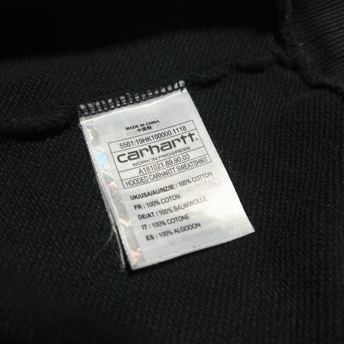 [L] Carhartt 칼하트 WIP 블랙 후드티 상품이미지5