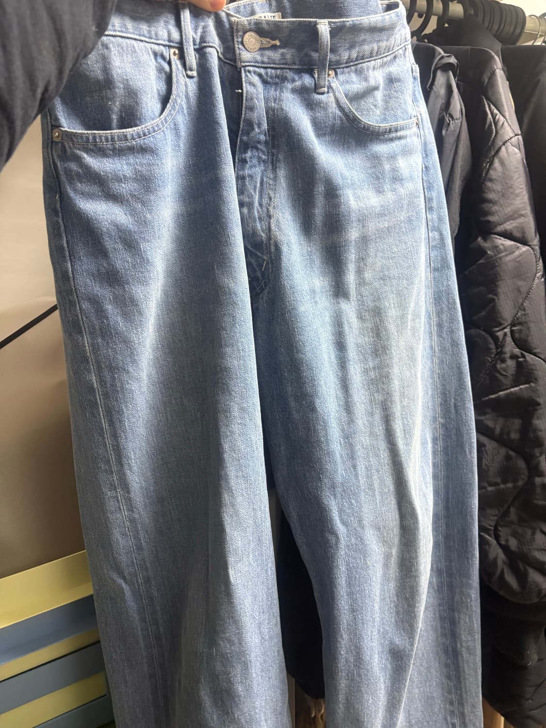 오라리 셀비지 페이디드 라이트 데님 24aw 5size 상품이미지2