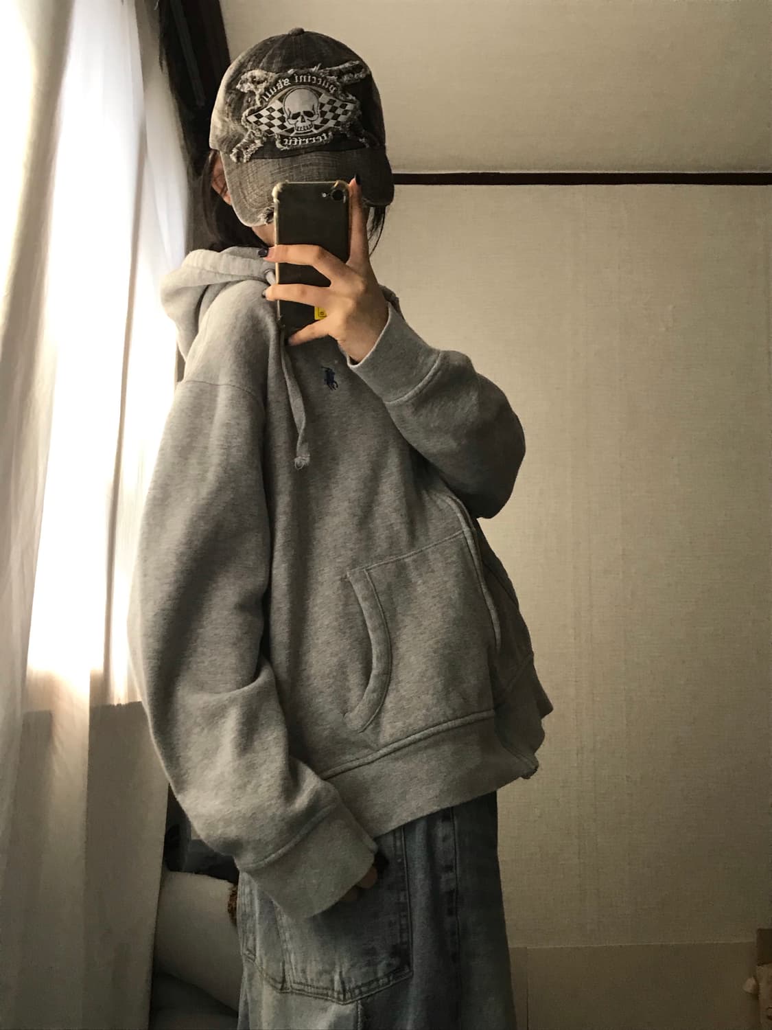 폴로 그레이 후드집업 상품이미지3