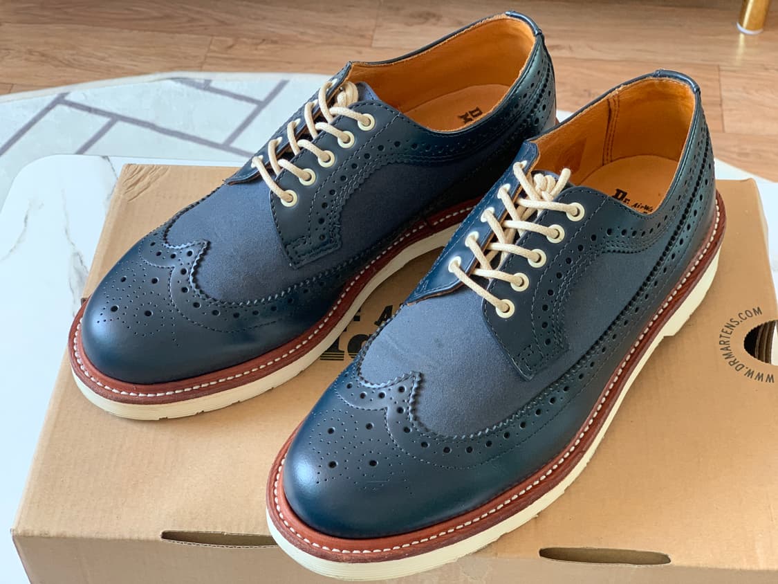uk6 닥터마틴 알프레드 네이비 윙팁 더비슈즈 상품이미지1