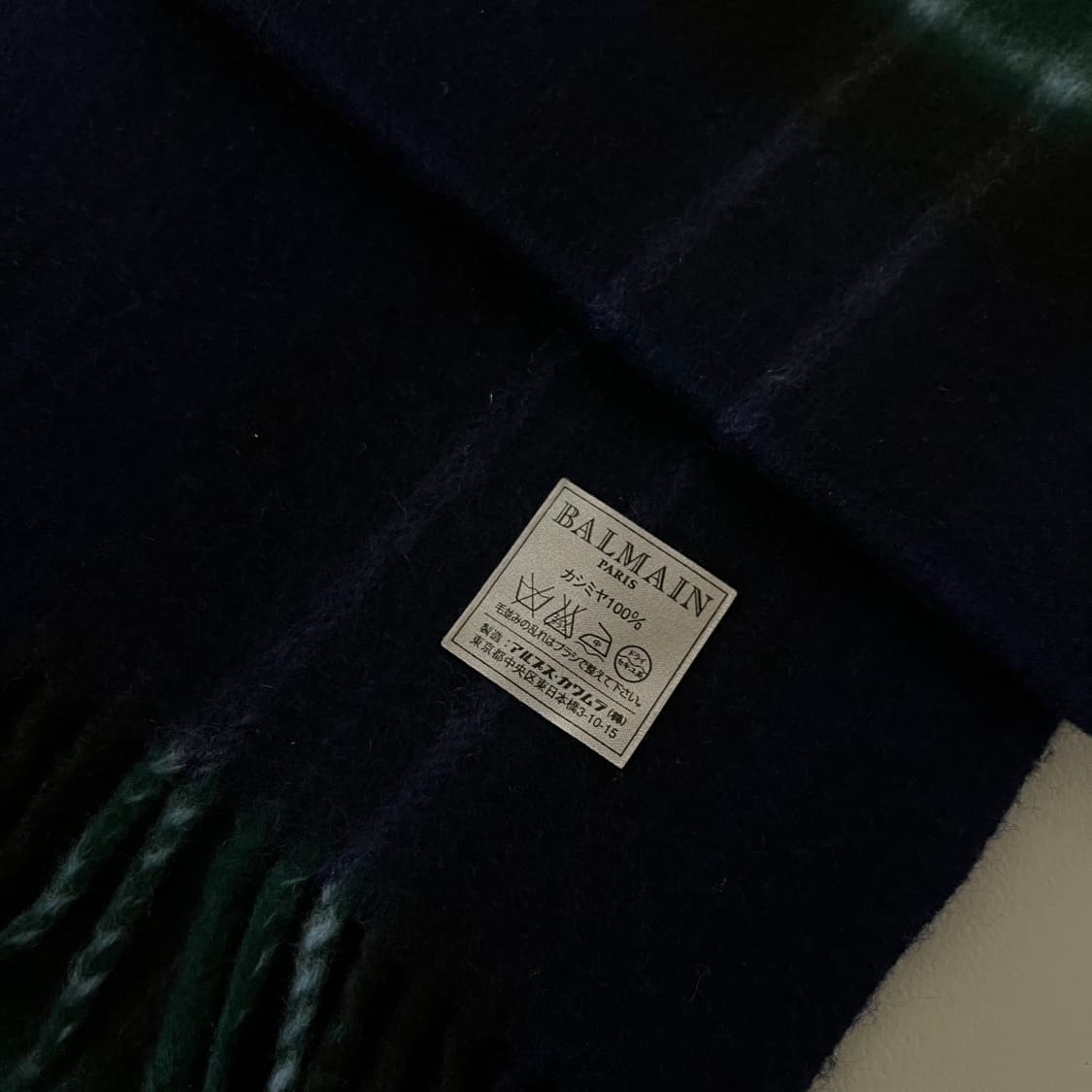 [Balmain] 발망 캐시미어100% 체크 머플러 상품이미지3