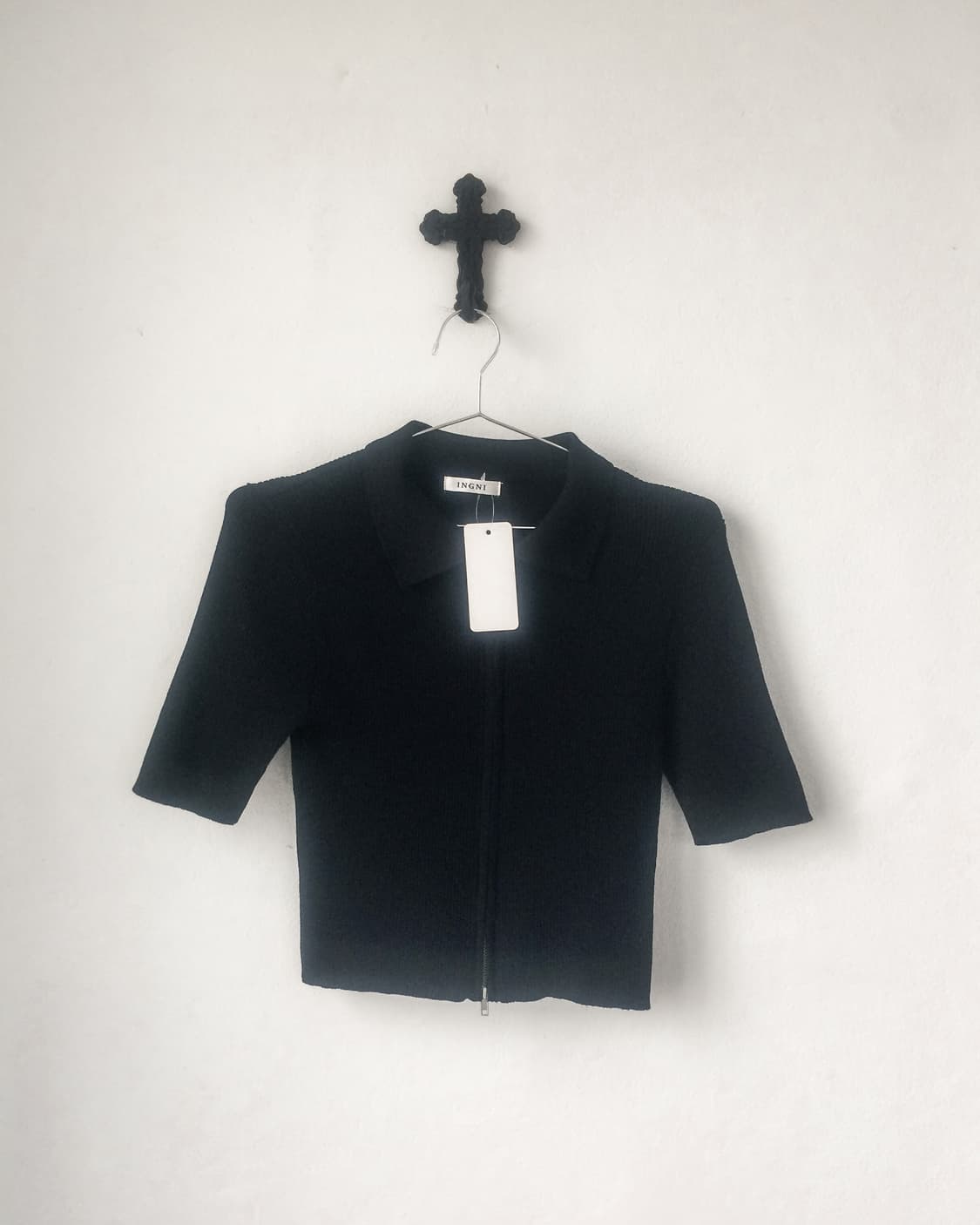 Ribbed crop zip up 상품이미지2