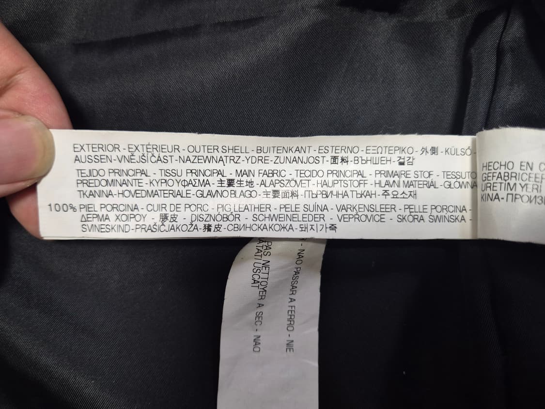 자라 블랙택 남성 무스탕 가죽 자켓 상품이미지4