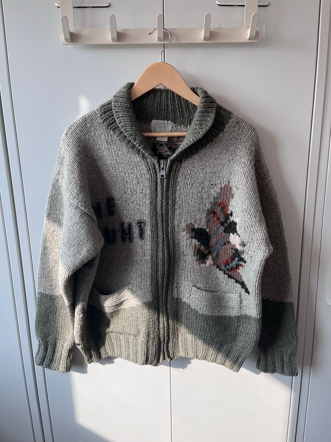 University shop 빈티지 사슴 풍경 코위찬 집업 상품이미지6