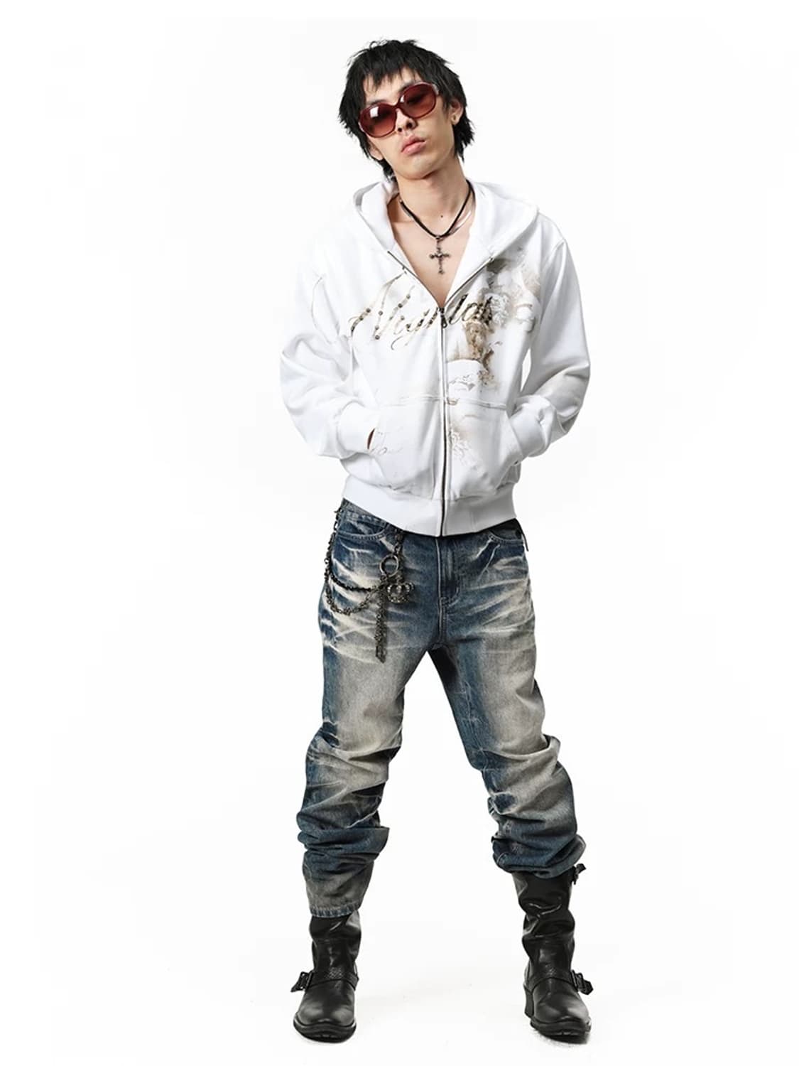 Gilded Letter Zip Hoodie 상품이미지6
