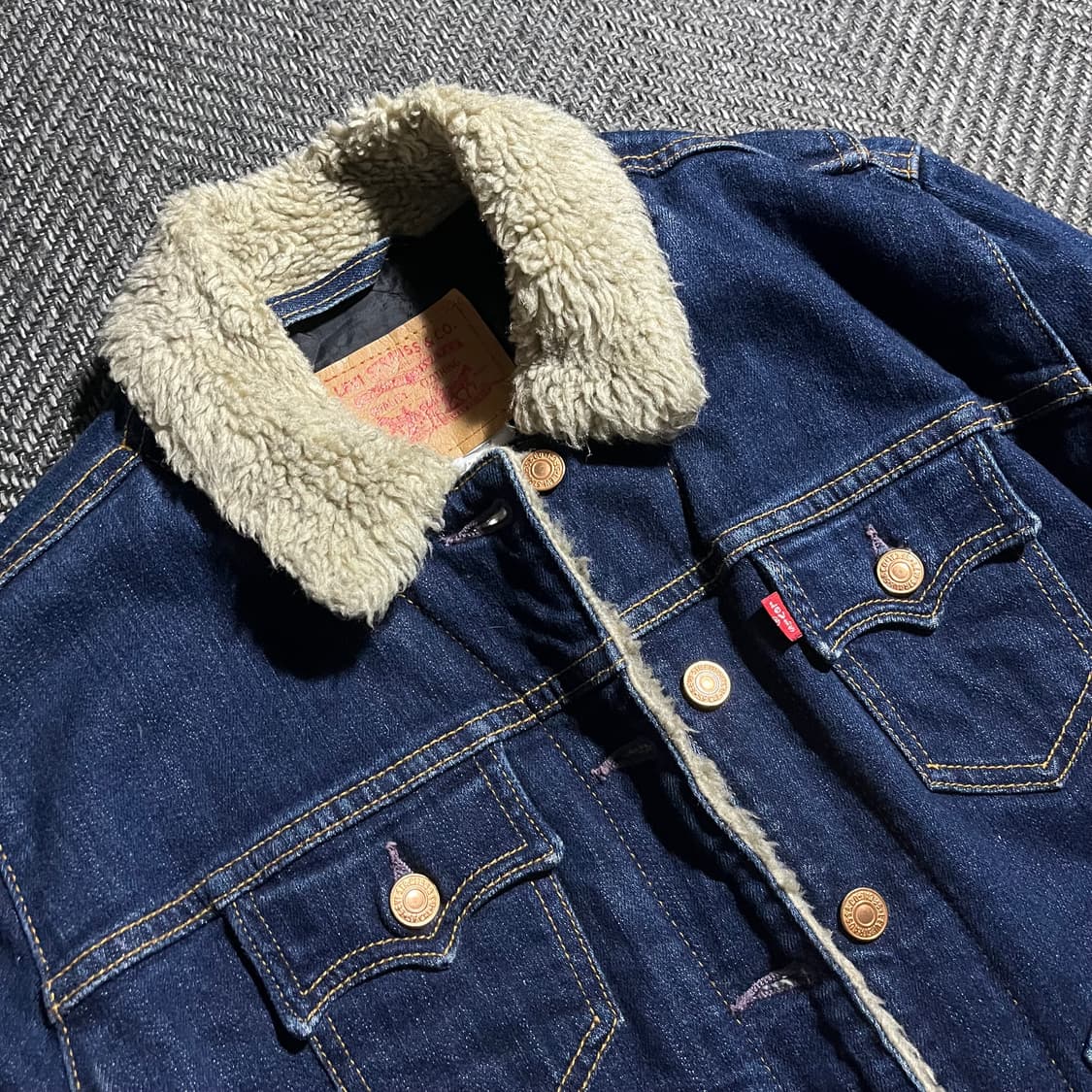 [95] LEVIS 리바이스 쉐르파 퀄팅 트러커 청자켓  상품이미지2