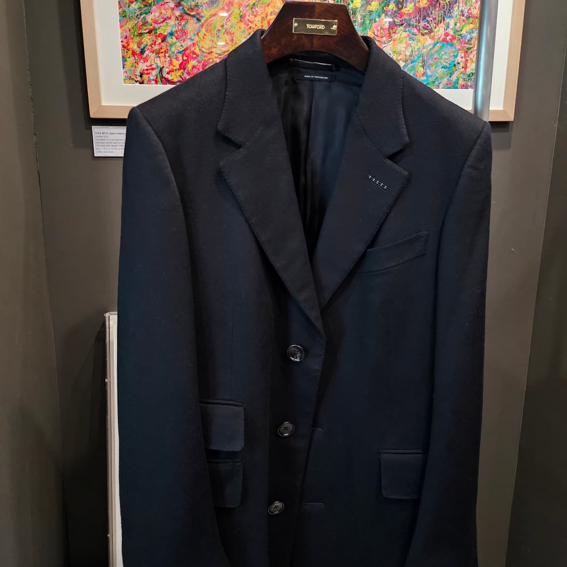 톰포드 캐시미어 100% 블랙 신상 롱 코트 상품이미지2