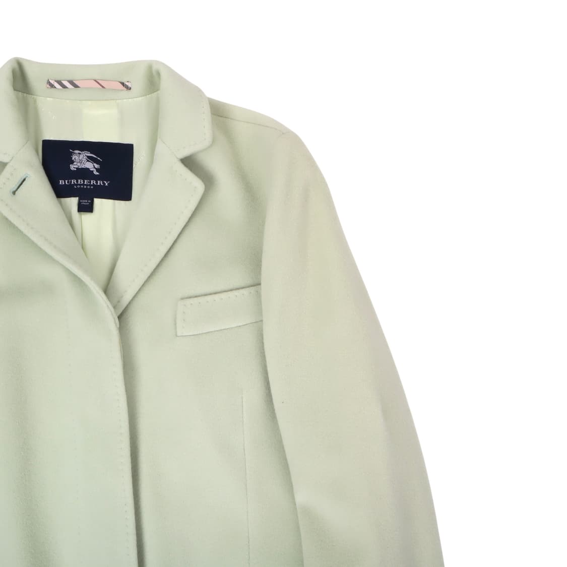 버버리 펄 그린 울 히든 싱글 코트 상품이미지3