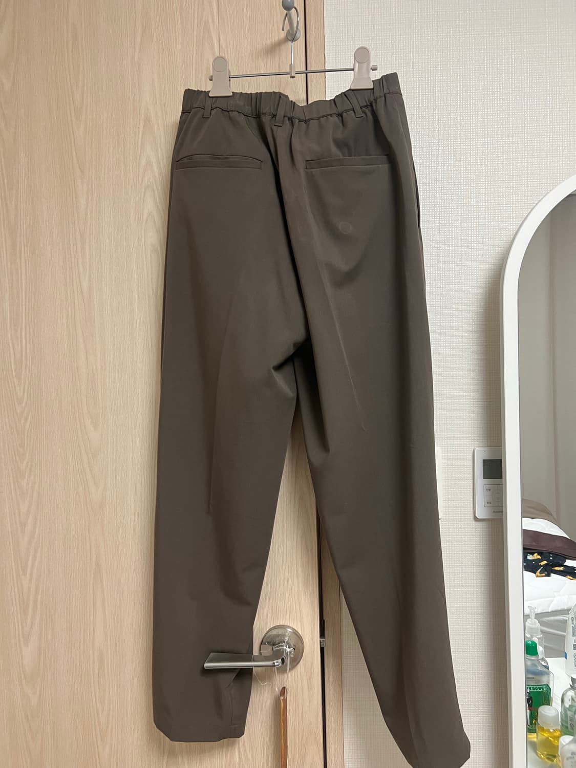 비얼디드키드/밴딩 실루엣 팬츠 브라운/S 상품이미지4