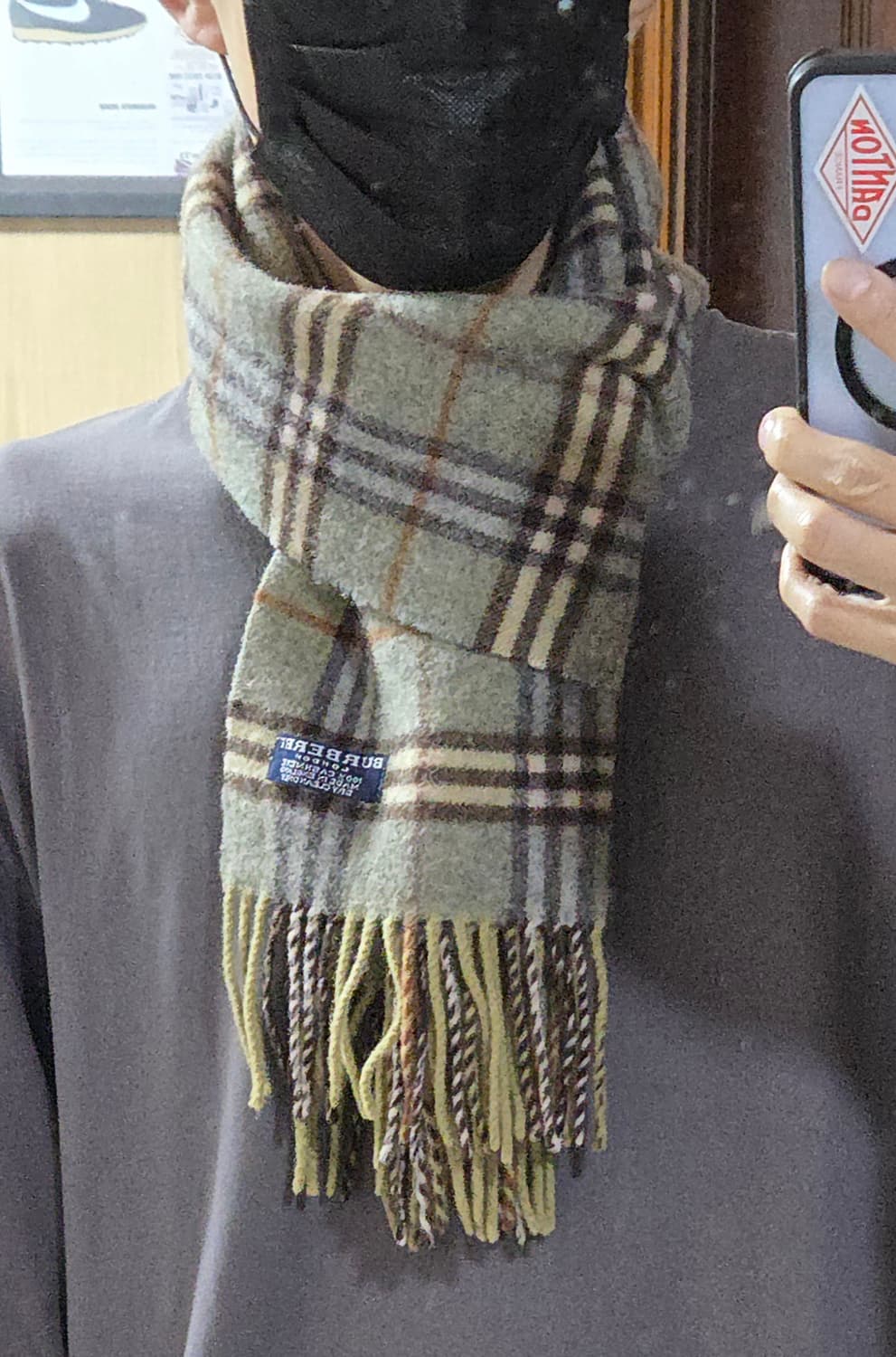 (착샷) 버버리 캐시미어 머플러 노바체크 상품이미지7