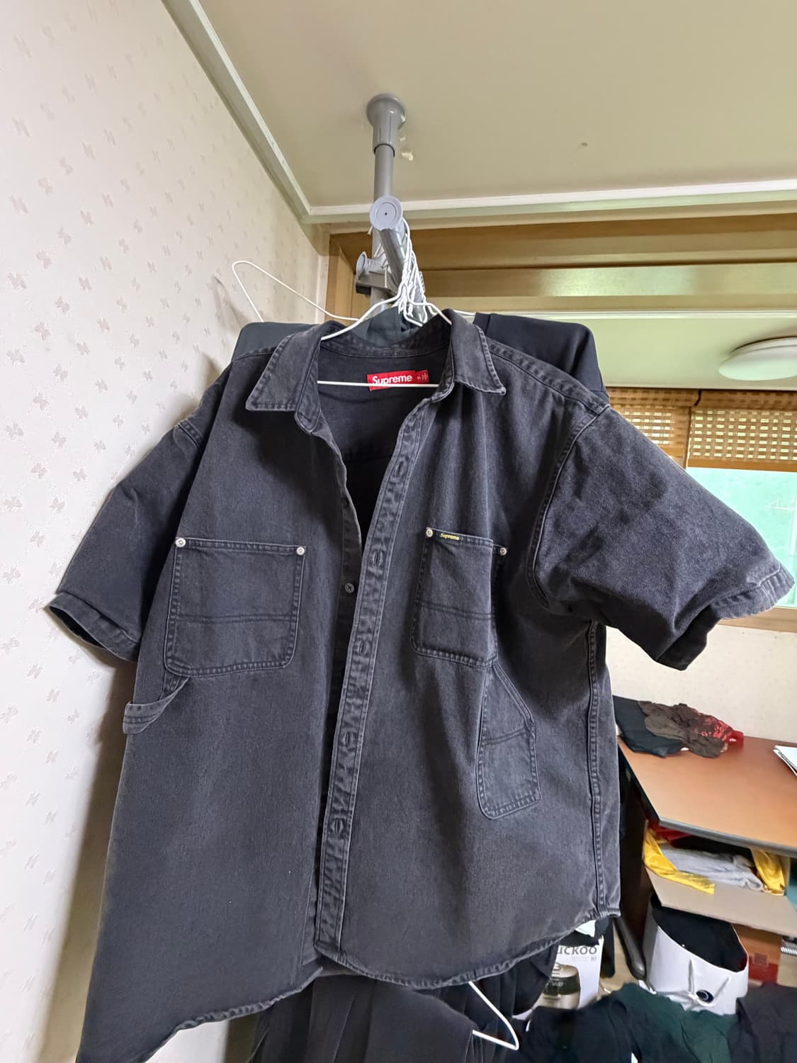 슈프림 반팔 데님자켓 xl팝니다 상품이미지3