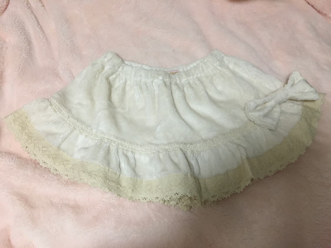 하트필리아 아이보리 리본 큐롯 스커트 히메갸루 히메카지 상품이미지1