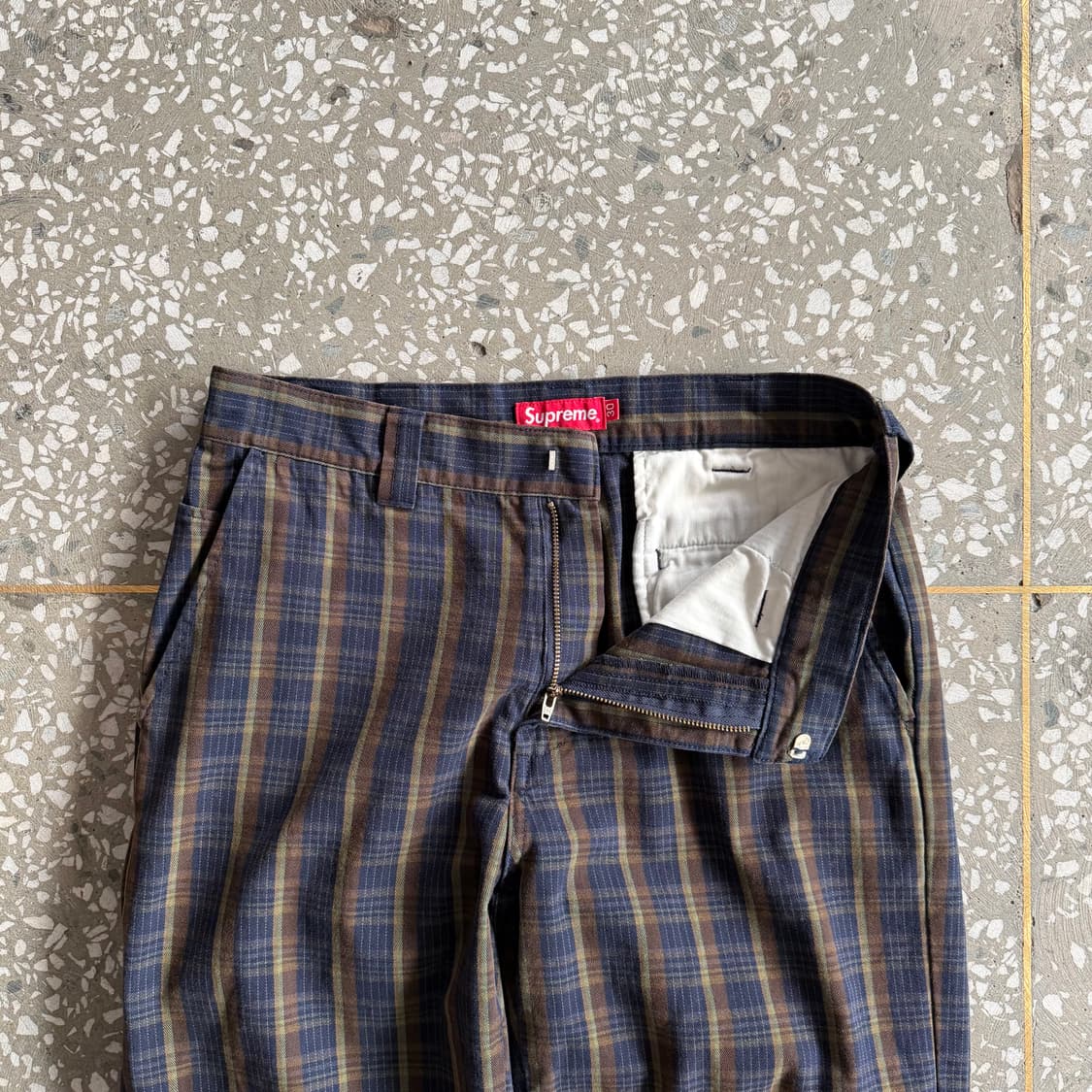 슈프림 플레이드 워크 팬츠 상품이미지5