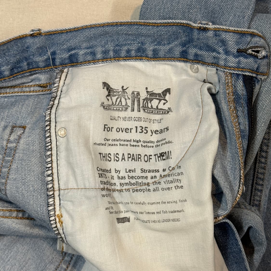 34inch) 리바이스 505 데님 청바지 상품이미지9