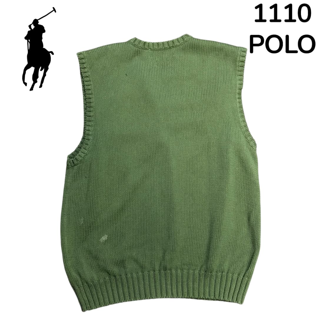 폴로 그린 니트 베스트 S 상품이미지3