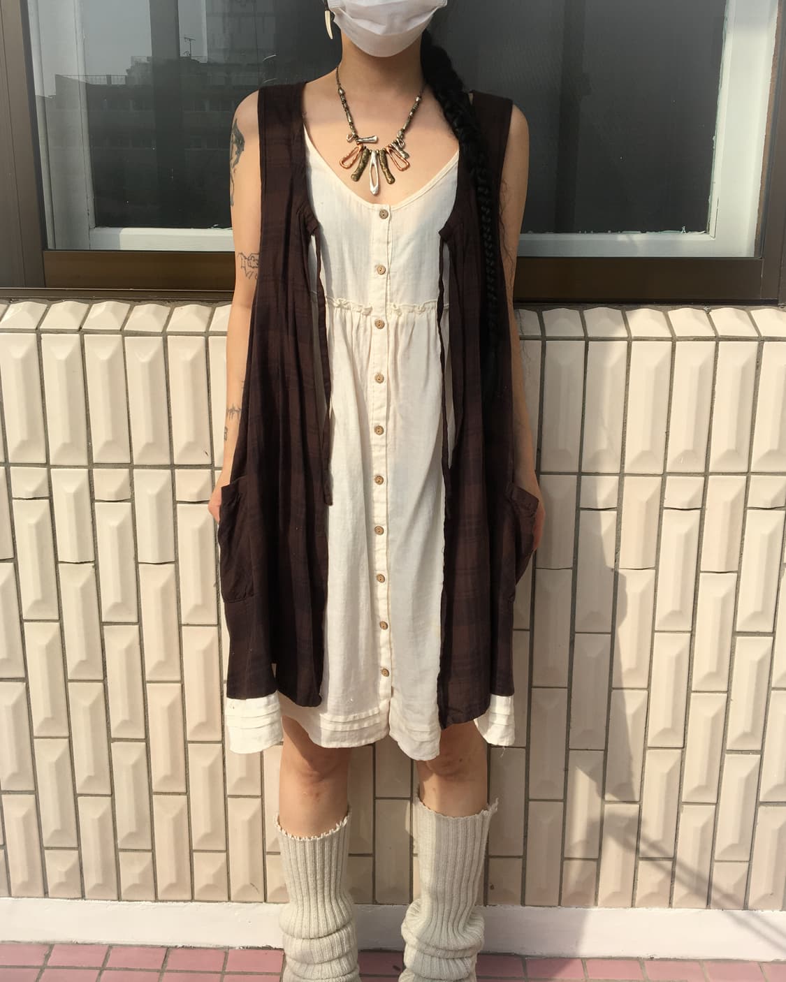 Layered point sleeveless onepiece 상품이미지1