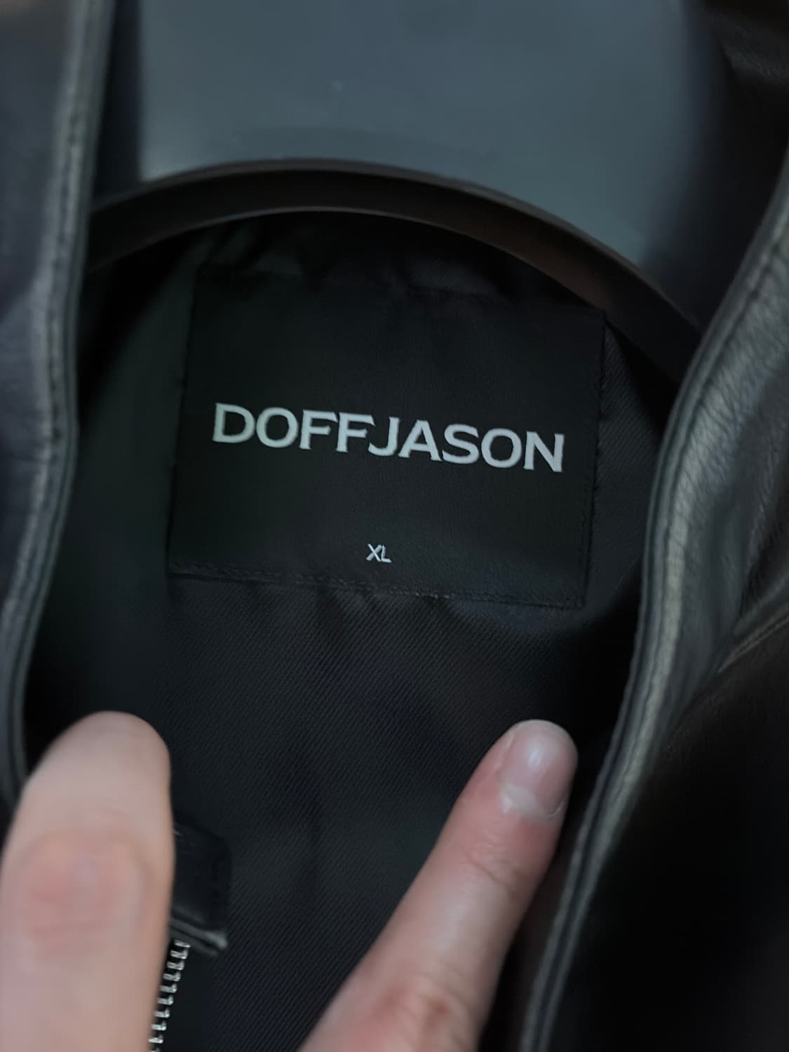 [새상품급] 도프제이슨 워싱 레더 바이커 자켓xl 상품이미지3