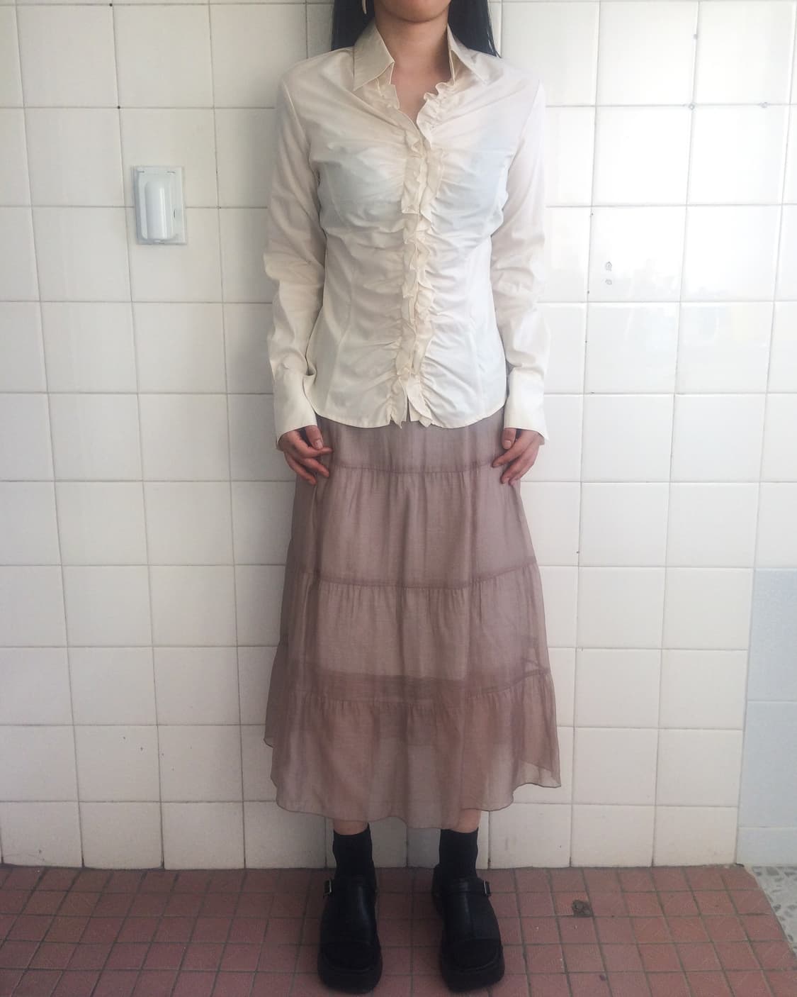 Layer long skirt 상품이미지5