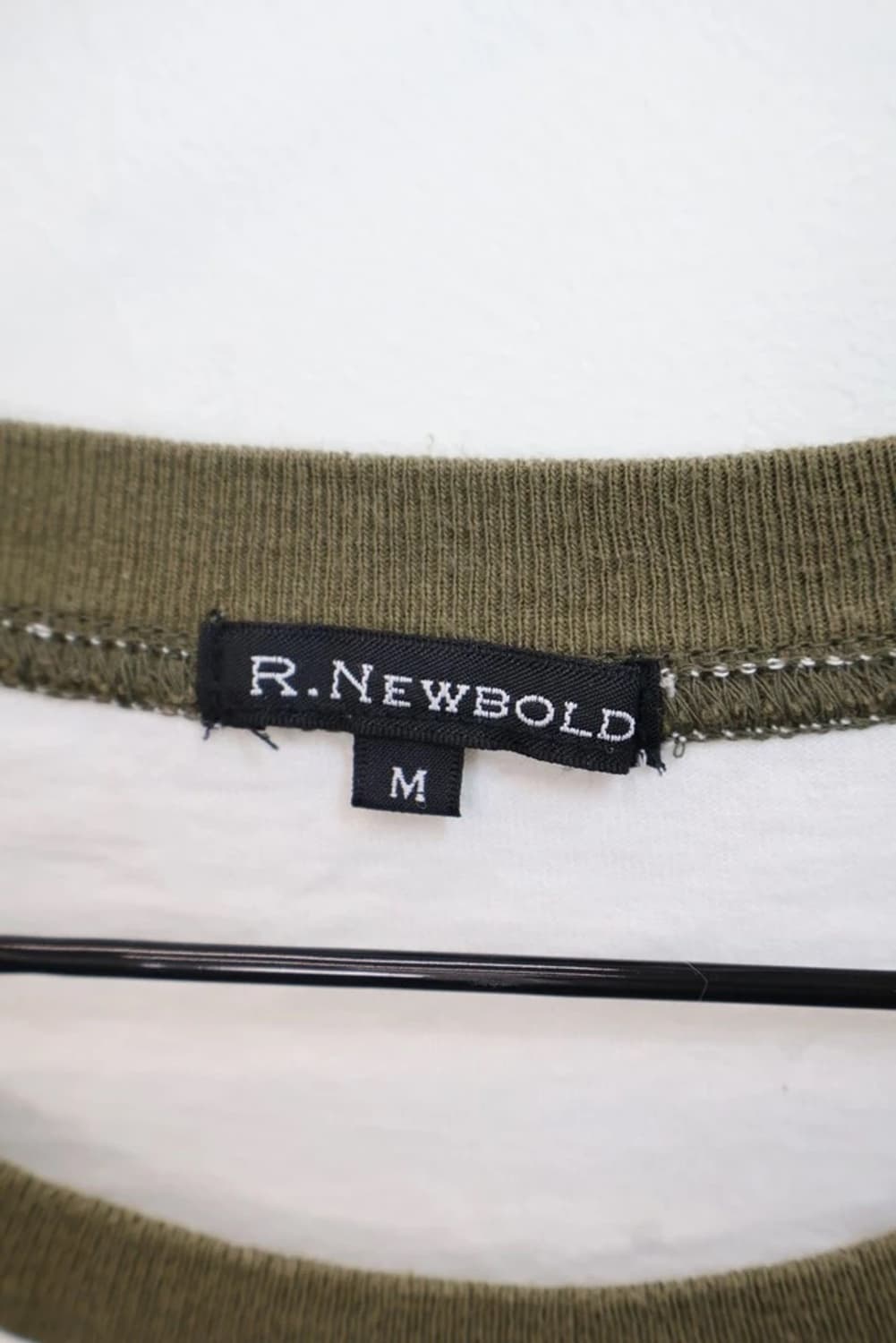 R.Newbold Raglan T Shirt White Green 상품이미지6