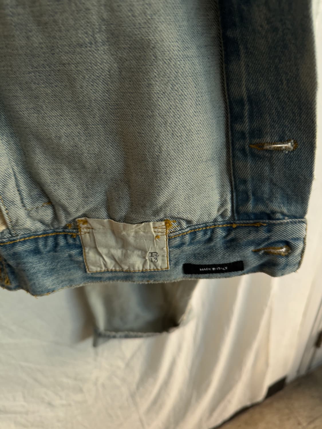 R13 디스트로이드 그런지 엑스트라 롱 슬리브 트러커 상품이미지5