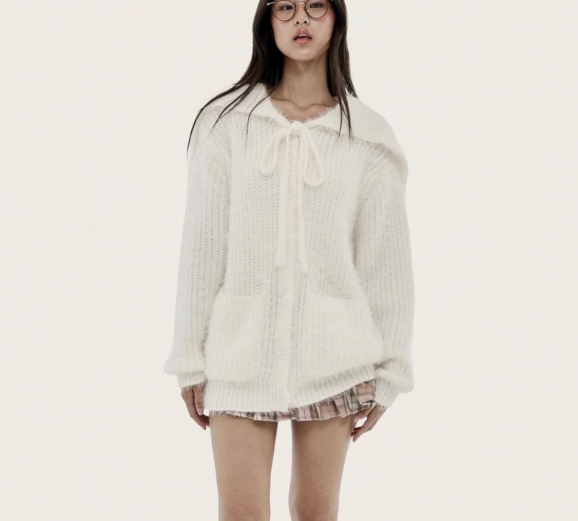 클리시어 바닐라 푸딩 퍼 가디건 상품이미지1