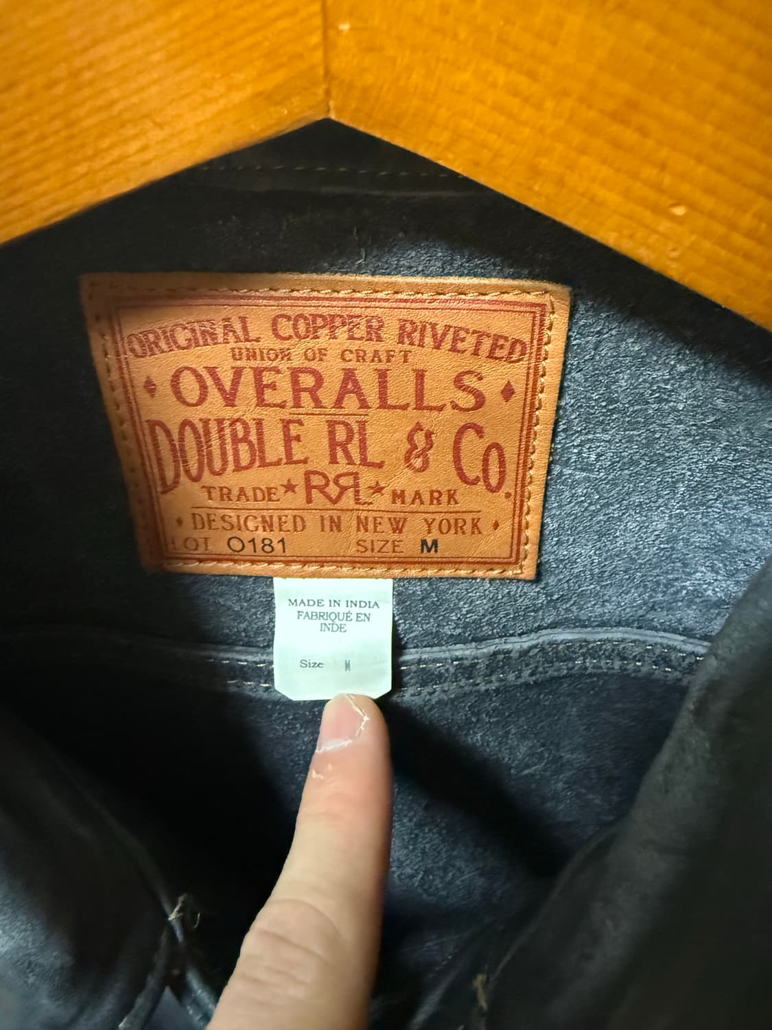 RRL lot 271 리랜드 가죽자켓 인디고 다잉 m size 상품이미지5