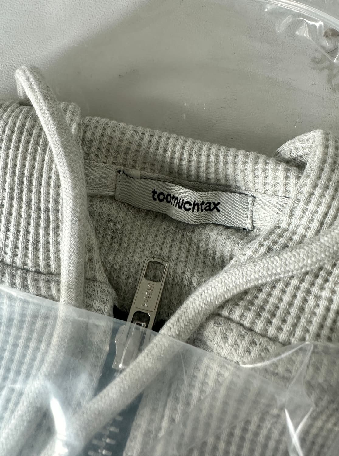 투머치택스 와플 후드집업 자켓 제니착용 상품이미지4