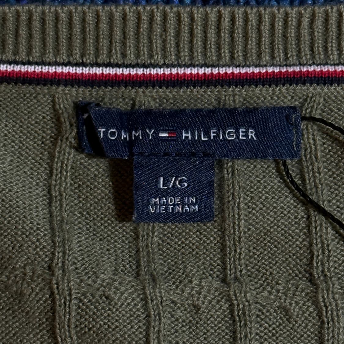타미힐피거 케이블 니트 올리브 상품이미지4